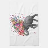 ゾウのスプラッシュ キッチンタオル (縦)