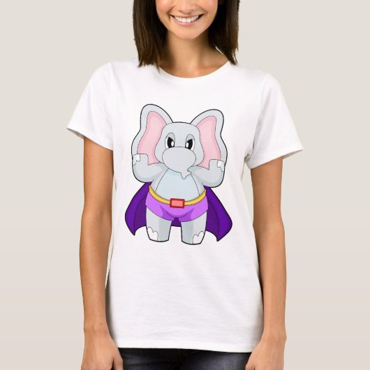 ゾウのスーパーヒーローマント Tシャツ (正面)