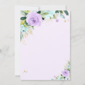 ゾウのドライブバイ ベビーシャワー招待状 紫 招待状 (裏面)