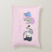 ゾウのハッピーバレンタインデー アクセントクッション (裏面(縦))