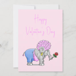 ゾウのハッピーバレンタインデー シーズンカード