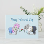 ゾウのハッピーバレンタインデー シーズンカード (スタンド正面)
