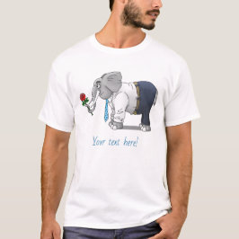 ゾウのハッピーバレンタインデー Tシャツ