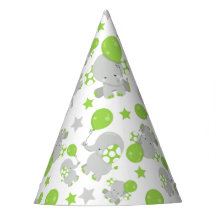 ゾウのパターン、かわいいゾウ – 緑の灰色