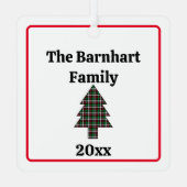 ゾウのパーソナライズ名写真クリスマス メタルオーナメント (裏面)