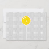 ゾウのパーティー招待状（イエロー＆グレー） 招待状 (裏面)