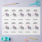 ゾウのパーティー – 誕生日パーティーで動物の名前 薄葉紙 (クラフト)