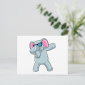 ゾウのヒップホップダンス　ダブ ポストカード (スタンド正面)