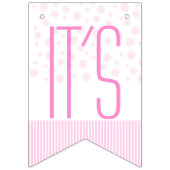 ゾウのピンク女の子のシャワーだ バンティングフラッグ (第2の旗)