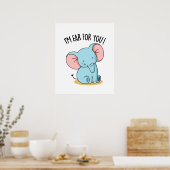 ゾウのフンおもしろいが好きだ ポスター (キッチン)