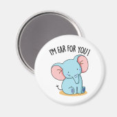 ゾウのフンおもしろいが好きだ マグネット (正面/裏面)