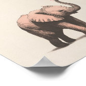 ゾウのプリント | 赤ちゃんゾウのアート | 乳児室 ポスター (角)