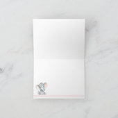 ゾウのベイビーシャワーの感謝カード（女の子） サンキューカード (内部)