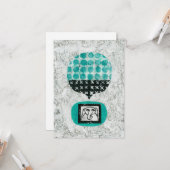 ゾウのメッセージを覚えるグリーティングカード カード (正面/裏面インサイチュ)