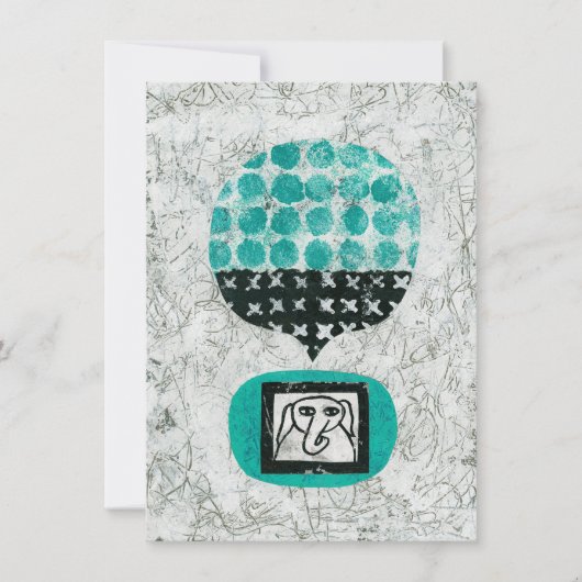 ゾウのメッセージを覚えるグリーティングカード カード (正面)