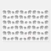 ゾウのラッピング紙シート ラッピングペーパーシート (正面3)