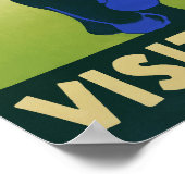 ゾウのヴィンテージ旅行を訪れる ポスター (角)