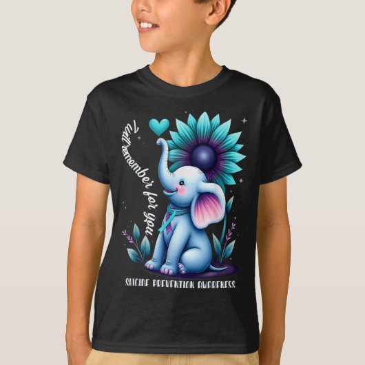 ゾウの予防啓発 Tシャツ (正面)
