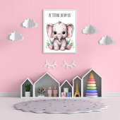 ゾウの保育園ポスター – 強くあれ、大きな夢を見ろ ポスター