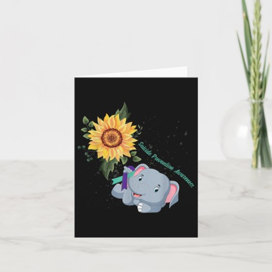 ゾウの信仰は愛と戦う自殺防止 カード (正面)