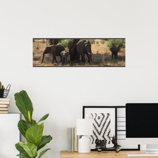 ゾウの優雅さ ポスター (ホームオフィス)