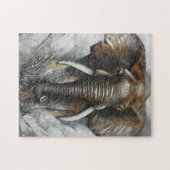 ゾウの充電 ジグソーパズル (横)