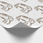 ゾウの包み紙 ラッピングペーパー (角)