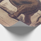 ゾウの包み込みまたは切り離し紙 ラッピングペーパー (角)