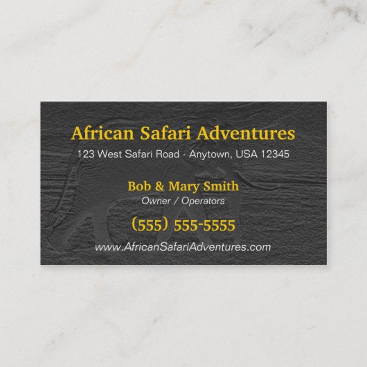 ゾウの名刺 名刺 (正面)