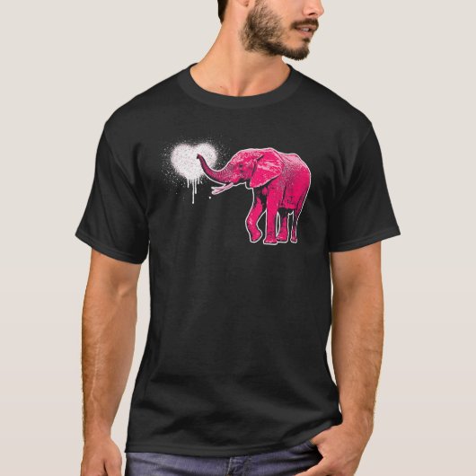 ゾウの吹き付け愛 Tシャツ (正面)