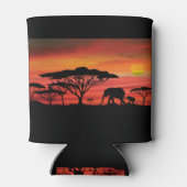 ゾウの夕日 缶クーラー (裏面)