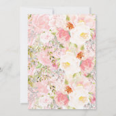 ゾウの女の子のベビーシャワー 招待状 (裏面)