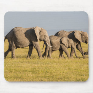 ゾウの家族の散歩 マウスパッド