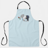 ゾウの幸せなバレンタインデー エプロン (正面)