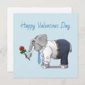 ゾウの幸せなバレンタインデー シーズンカード (正面/裏面)