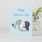 ゾウの幸せなバレンタインデー シーズンカード (スタンド正面)