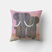 ゾウの幾何学的な科 アウトドアクッション (裏面)