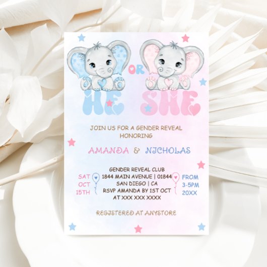 ゾウの性別が明らかになる 招待状
