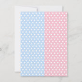 ゾウの性別表示ベビーシャワー招待状 招待状 (裏面)