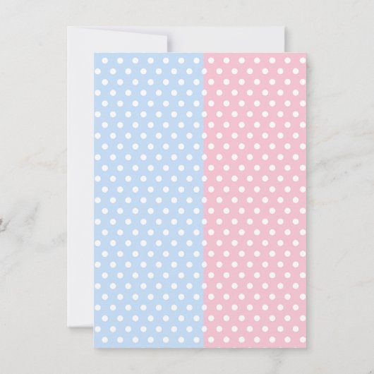 ゾウの性別表示ベビーシャワー招待状 招待状 (裏面)