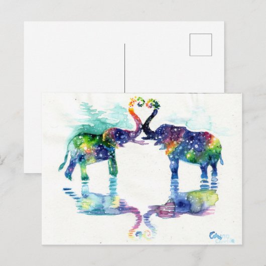 ゾウの愛 ポストカード (正面/裏面)