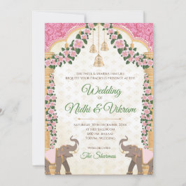 ゾウの招待状 & ヒンズー教の結婚式の招待状 招待状