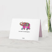 ゾウの挨拶カード カード (裏面)
