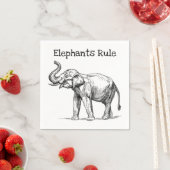 ゾウの支配 スタンダードカクテルナプキン (インサイチュ)