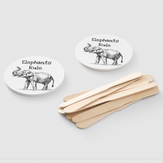 ゾウの支配 ハンドファン (組立なし)