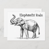 ゾウの支配 ポストカード (正面/裏面)
