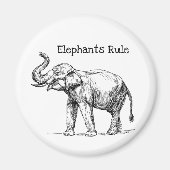 ゾウの支配 マグネット (正面)