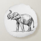 ゾウの支配 ラウンドクッション (裏面)