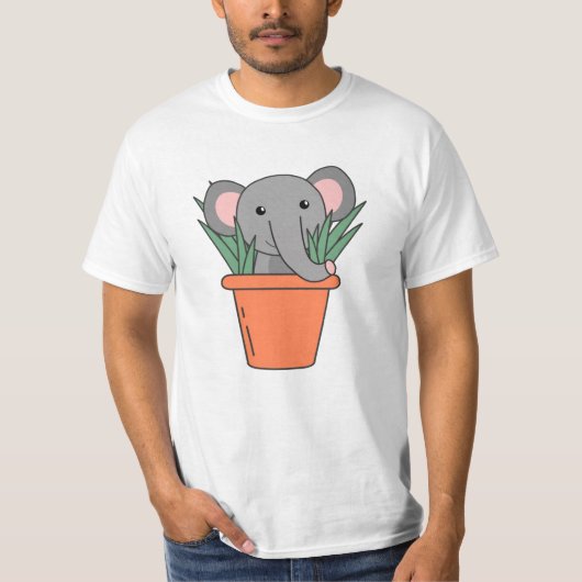 ゾウの木おもしろいに象 Tシャツ (正面)