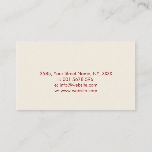 ゾウの木  名刺 (裏面)